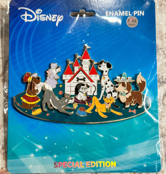 Jumbo LE 150 PALM Nana Pluto Dalmatian Tramp Dog House Pink a La Mode Disney Pin