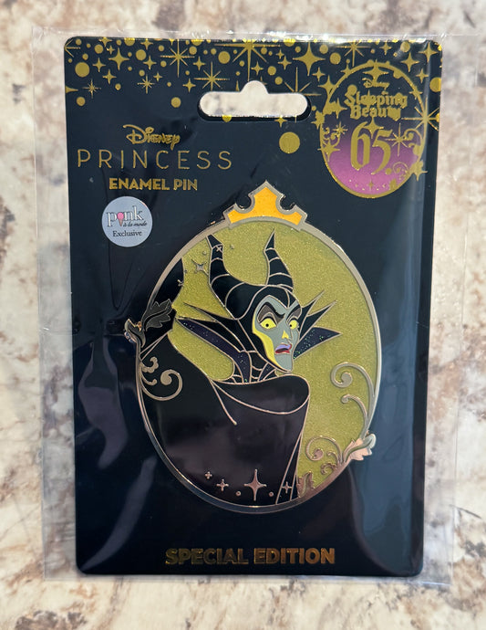 Maleficent Sleeping Beauty 65th Anniversary Pink a La Mode Disney Pin