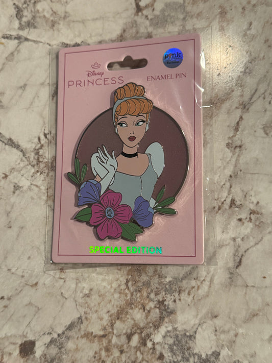 Pink ALa Mode Palm Pin Disney Princess Floral Series Cinderella LE 250
