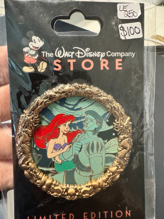 Disney 2024 DEC Little Mermaid 35th Anniversary Ariel and Eric Statue LE 250 Pin