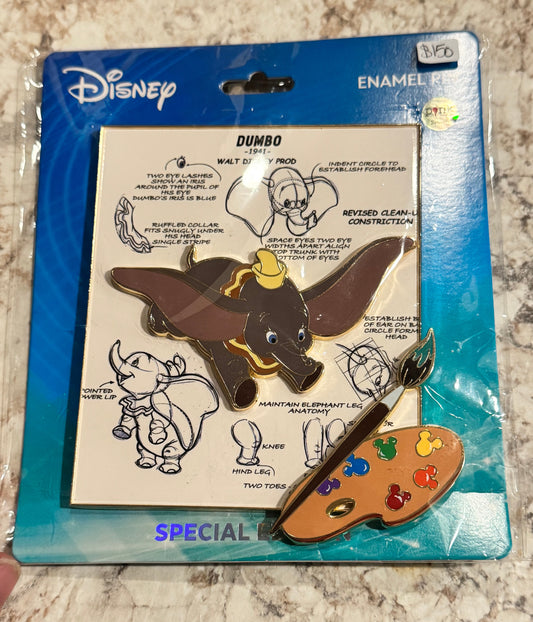 Disney Pink A La Mode Palm Dumbo Ink & Paint Le 200 Super Jumbo