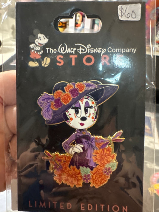 Disney DEC TWDC Store dia de los muertos dec pin Minnie 2024 Halloween Disney Pin