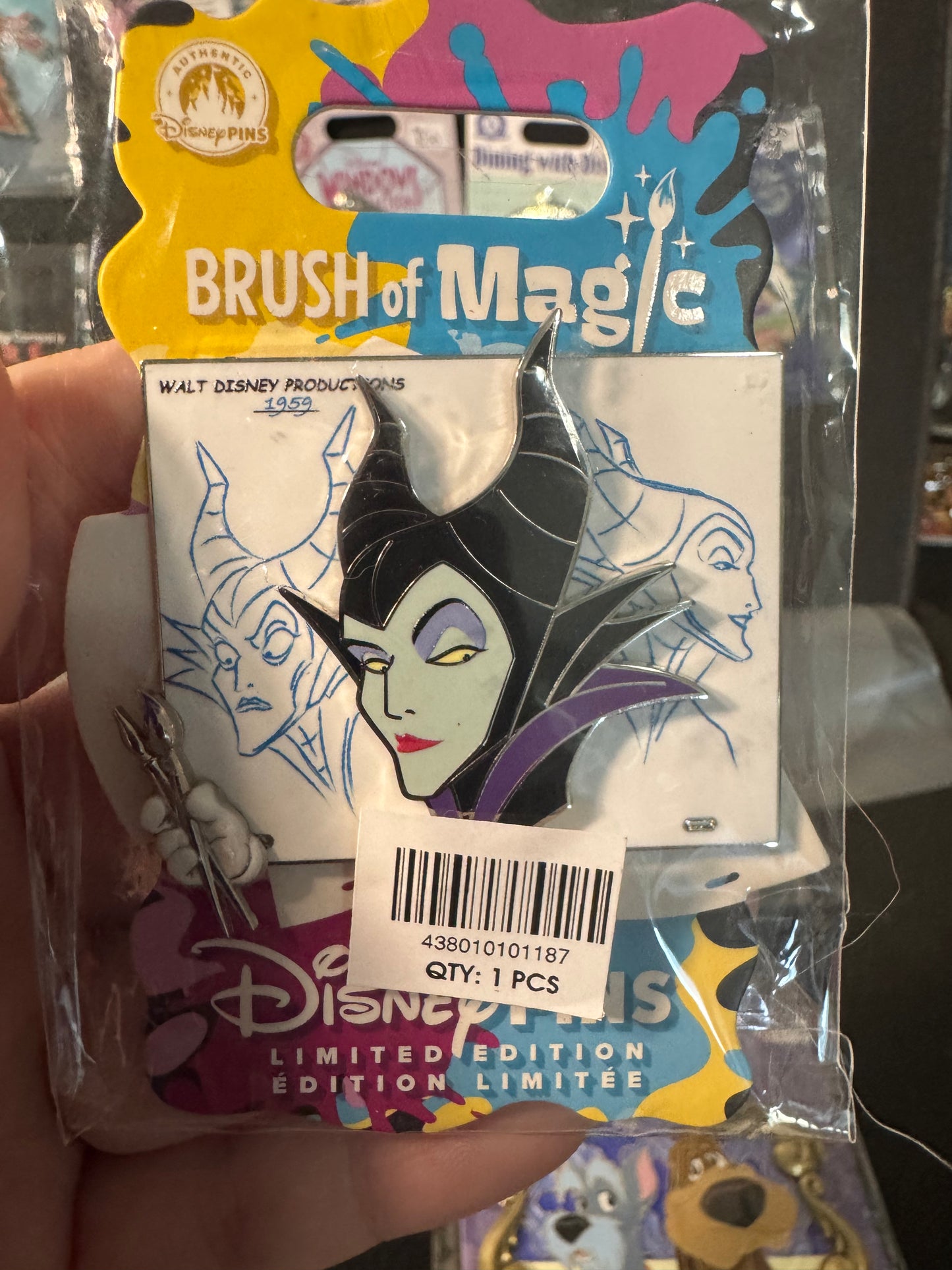 Brush of Magic Maleficent LE 3750 Disney Pin