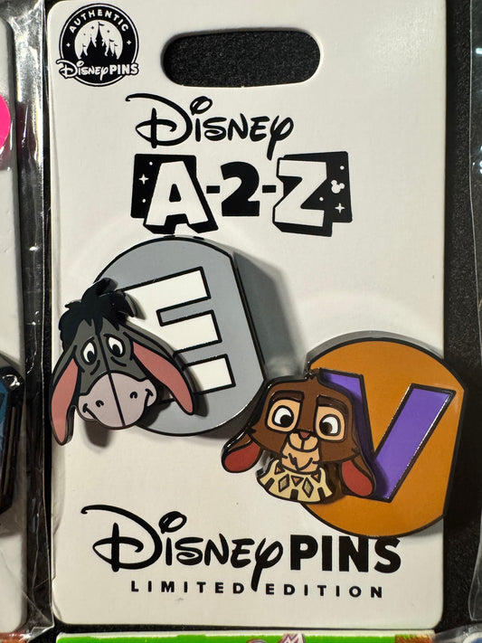 2026 Disney Parks Pin A-2-Z Countdown Series E Eeyore V Valentino LE 1250