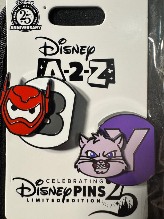 2025 Disney Parks Pin A-2-Z Series B Baymax Y Yzma LE 1250