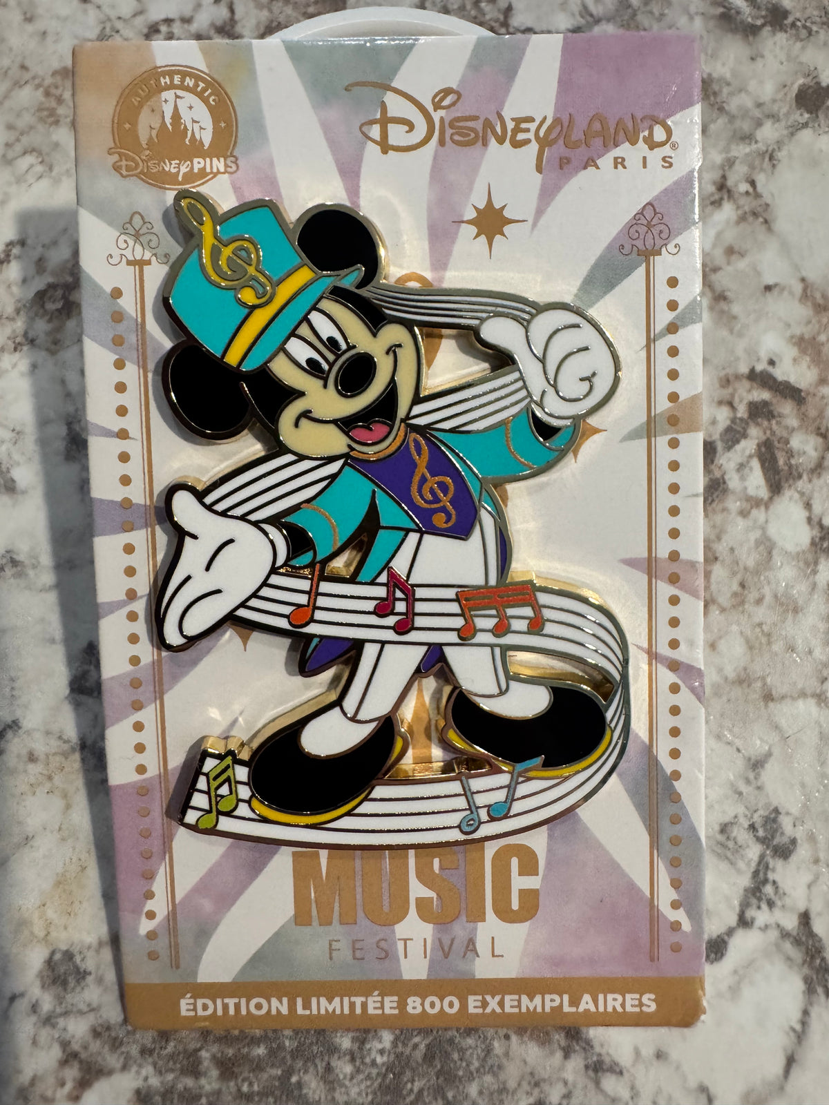 Mickey Mouse Conductor DLP Disneyland Paris Disney Music Festival Pin LE 800