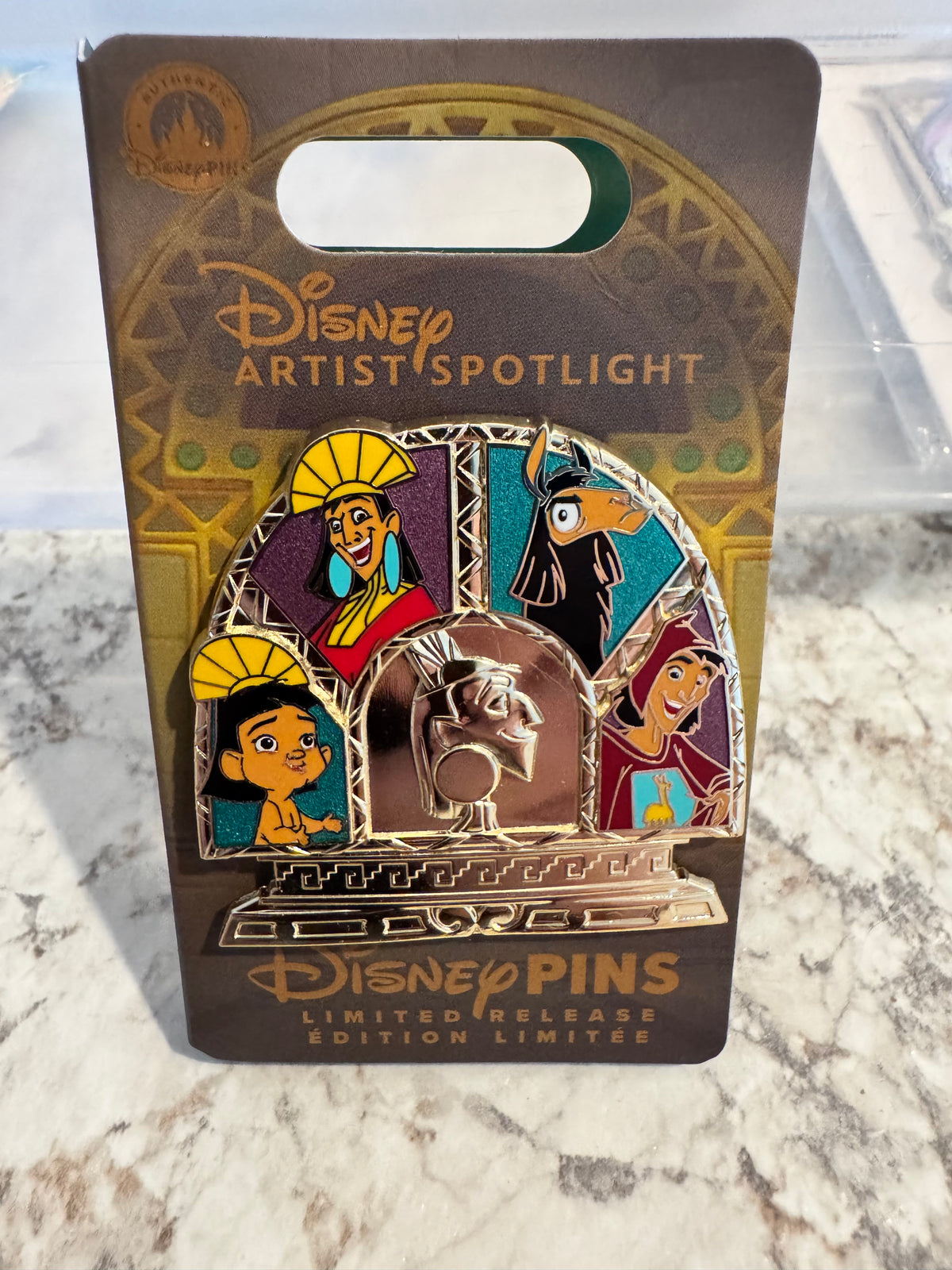 2026 Disney Parks Emperor's New Groove Artist Spotlight Gold Kuzco Llama LR Pin