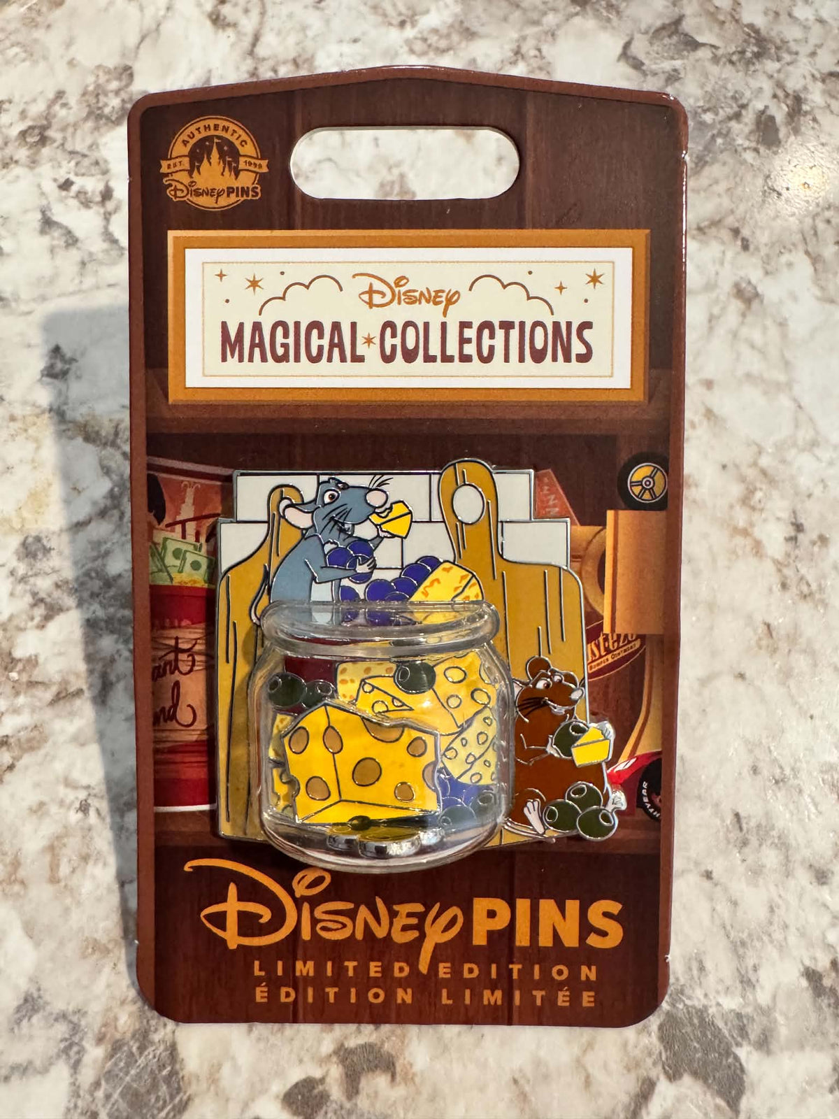 LE Chef Remy Emile Magical Collections 3D Food Jar Pixar Ratatouille Disney Pin