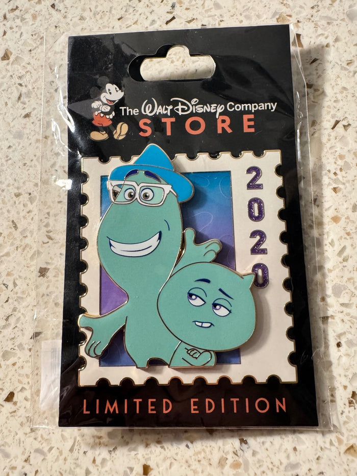 DEC WDCS D23 2026 Pixar Stamp Joe & 22 Soul 2020 LE 500 Disney Pin