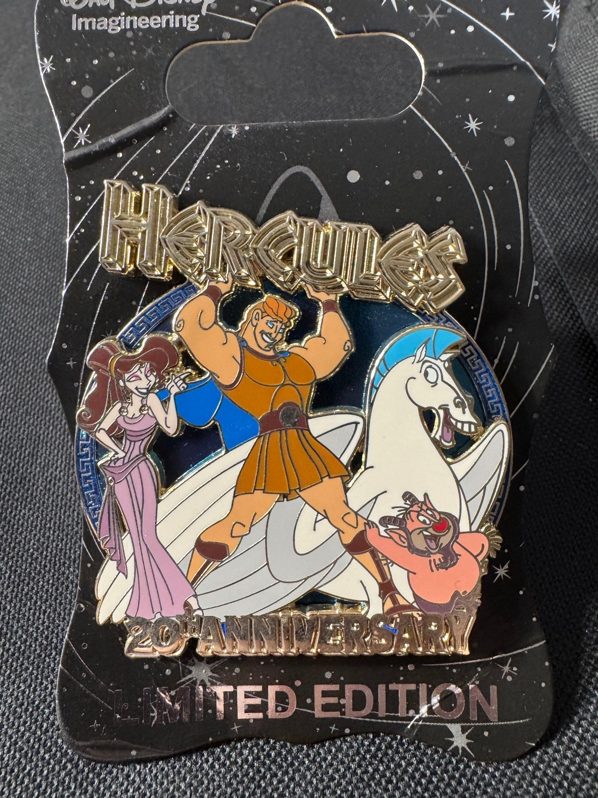 Disney Pin WDI MOG Hercules 20th Anniversary LE 250, Pegasus Megara Phil