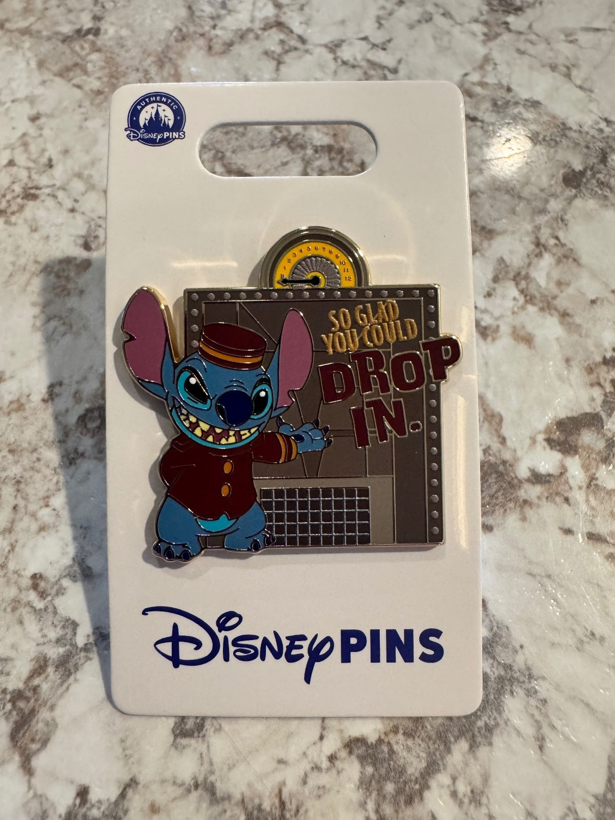 Disney Parks Stitch So Glad You Could Drop In Park Pin