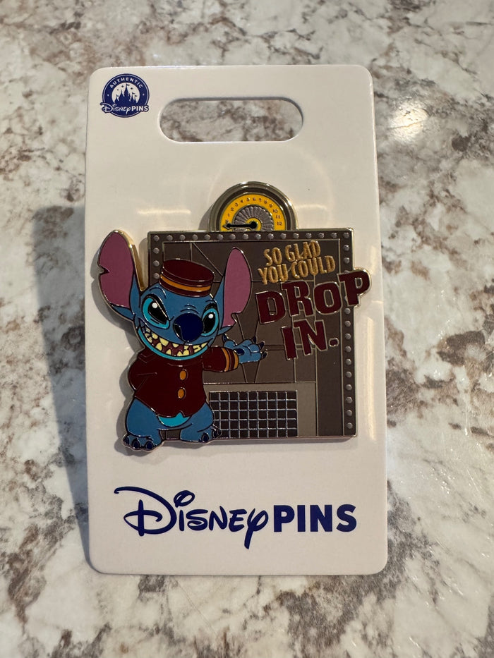 Disney Parks Stitch So Glad You Could Drop In Park Pin