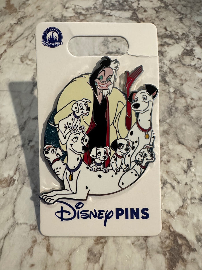 2025 Disney Parks Family Cluster 101 Dalmatians Cruella Pongo Perdita OE Pin