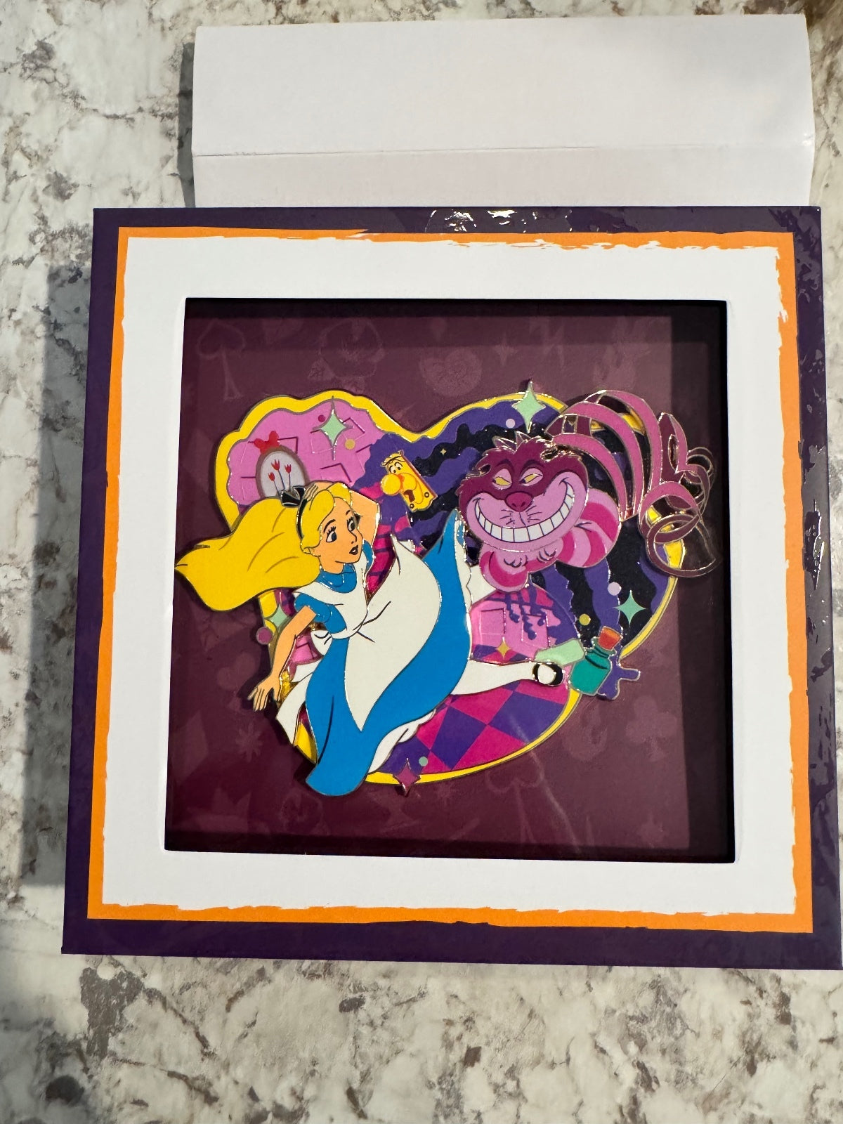 Disney D23 2026 Epic Rivals Alice Cheshire Cat Jumbo Pin LE 500 DEC