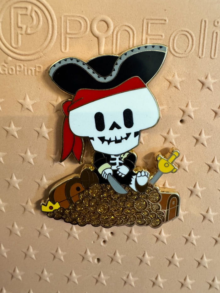 WDI Adorbs Pirates of the Caribbean Skeleton Treasure Chaser Disney Pin LE400
