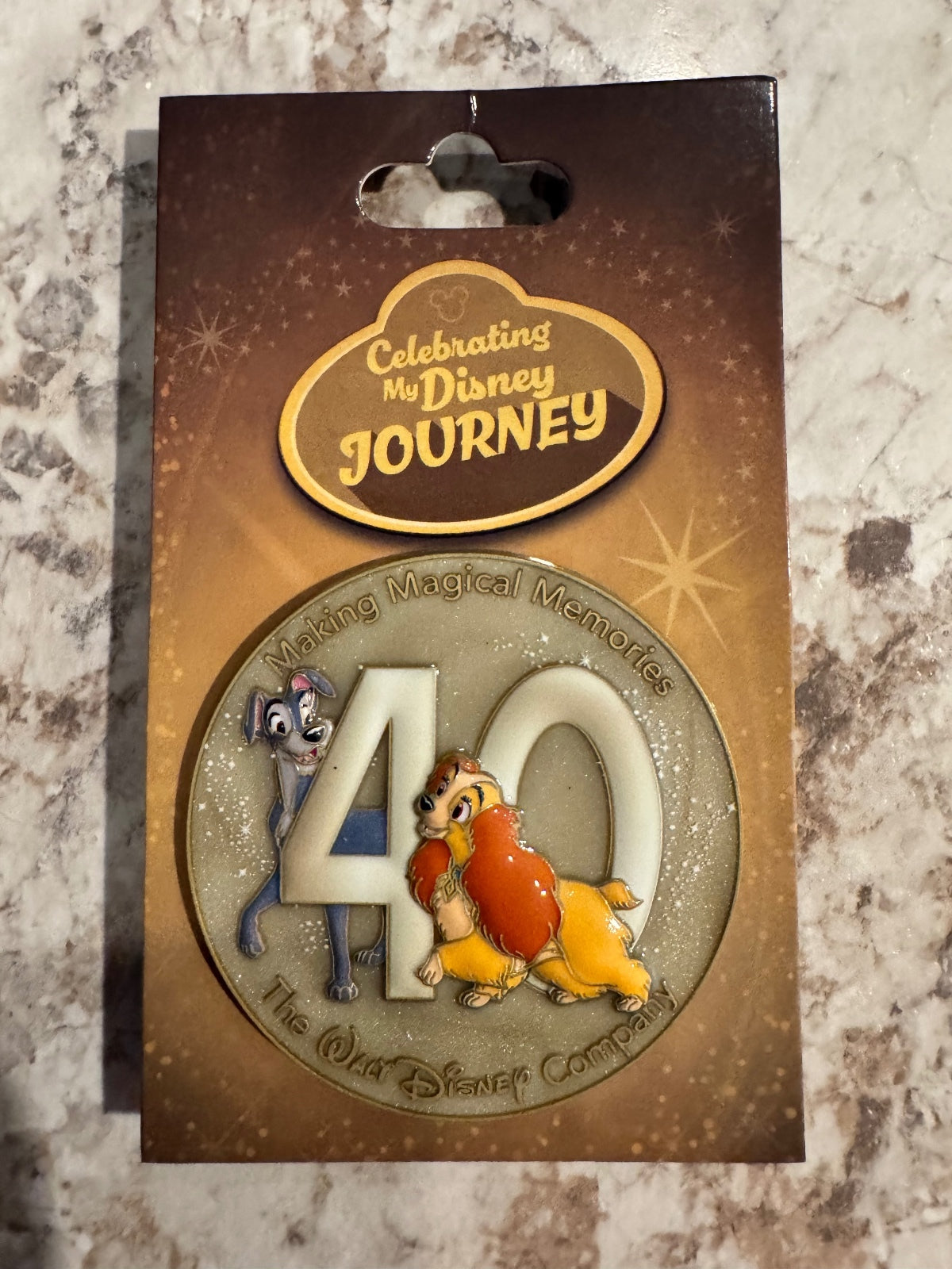 DEC Celebrating My Disney Journey Lady and the Tramp Pin Magical Memories 25