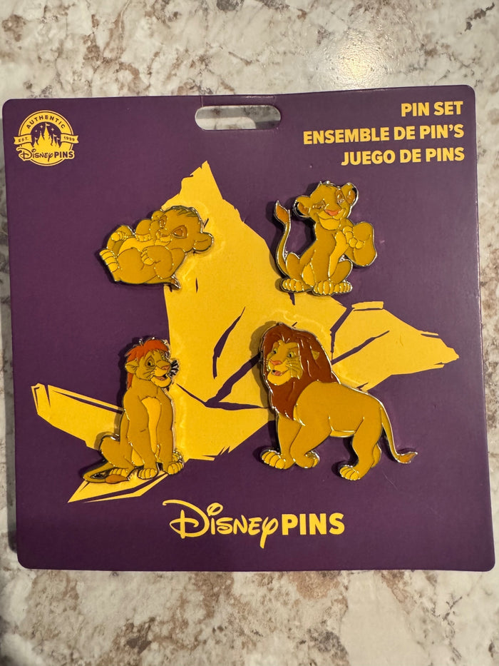 Simba Stages of Life Disney Pin 4 Pin Set