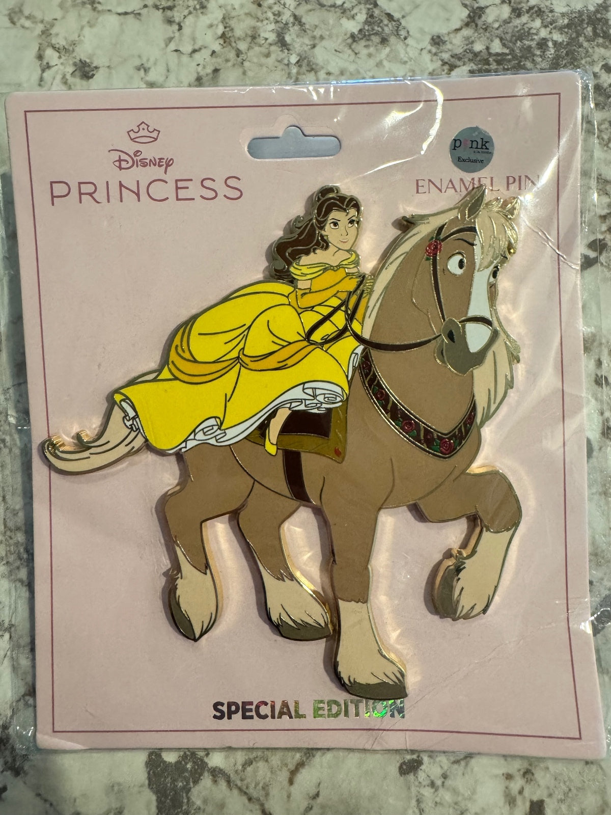 Disney Pin Pink A La Mode Belle with Philippe Jumbo Horse LE 150 PALM