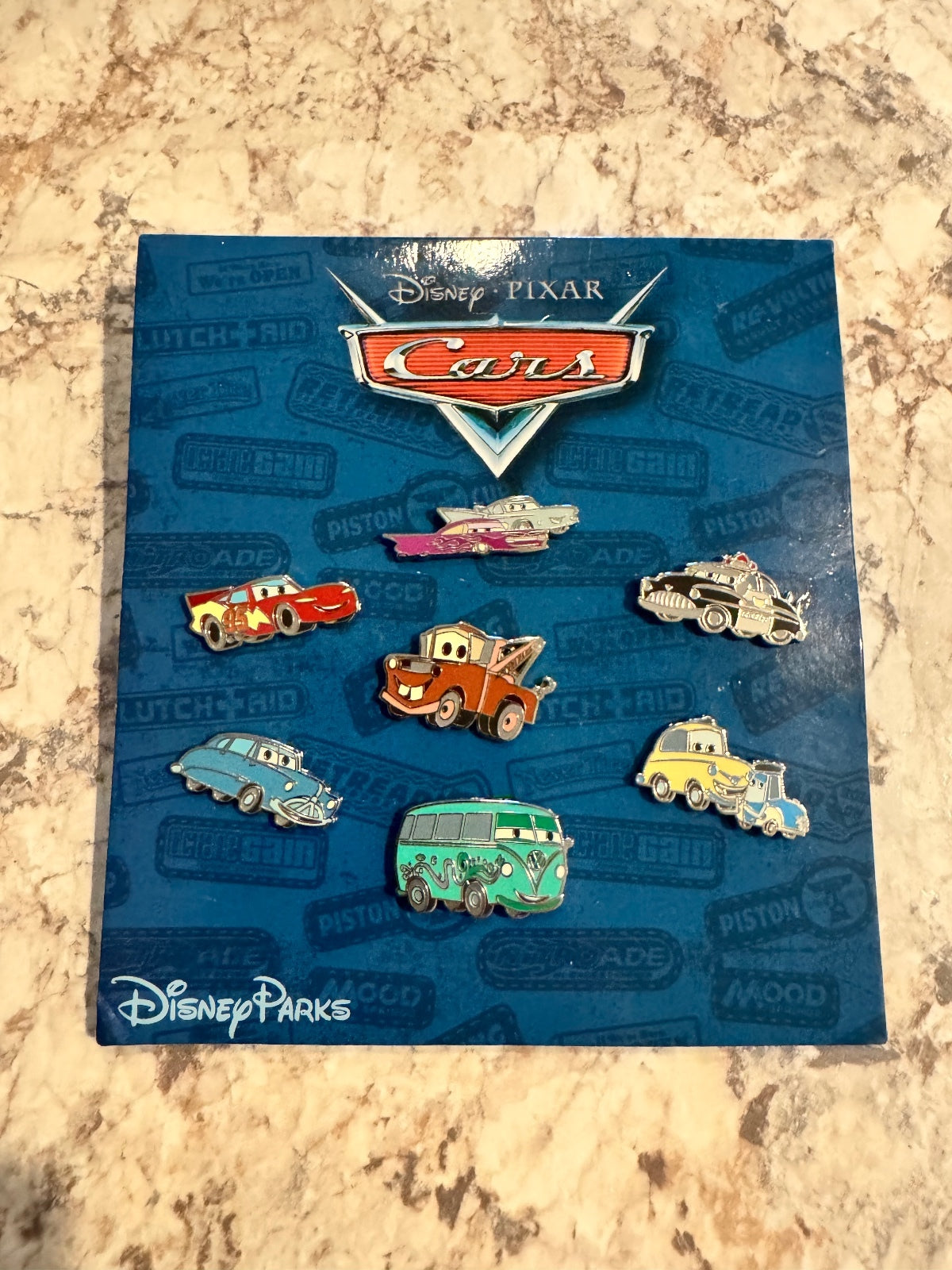 Disney Pin 2014 Disney PIXAR CARS Booster Trading 7 Pin Set