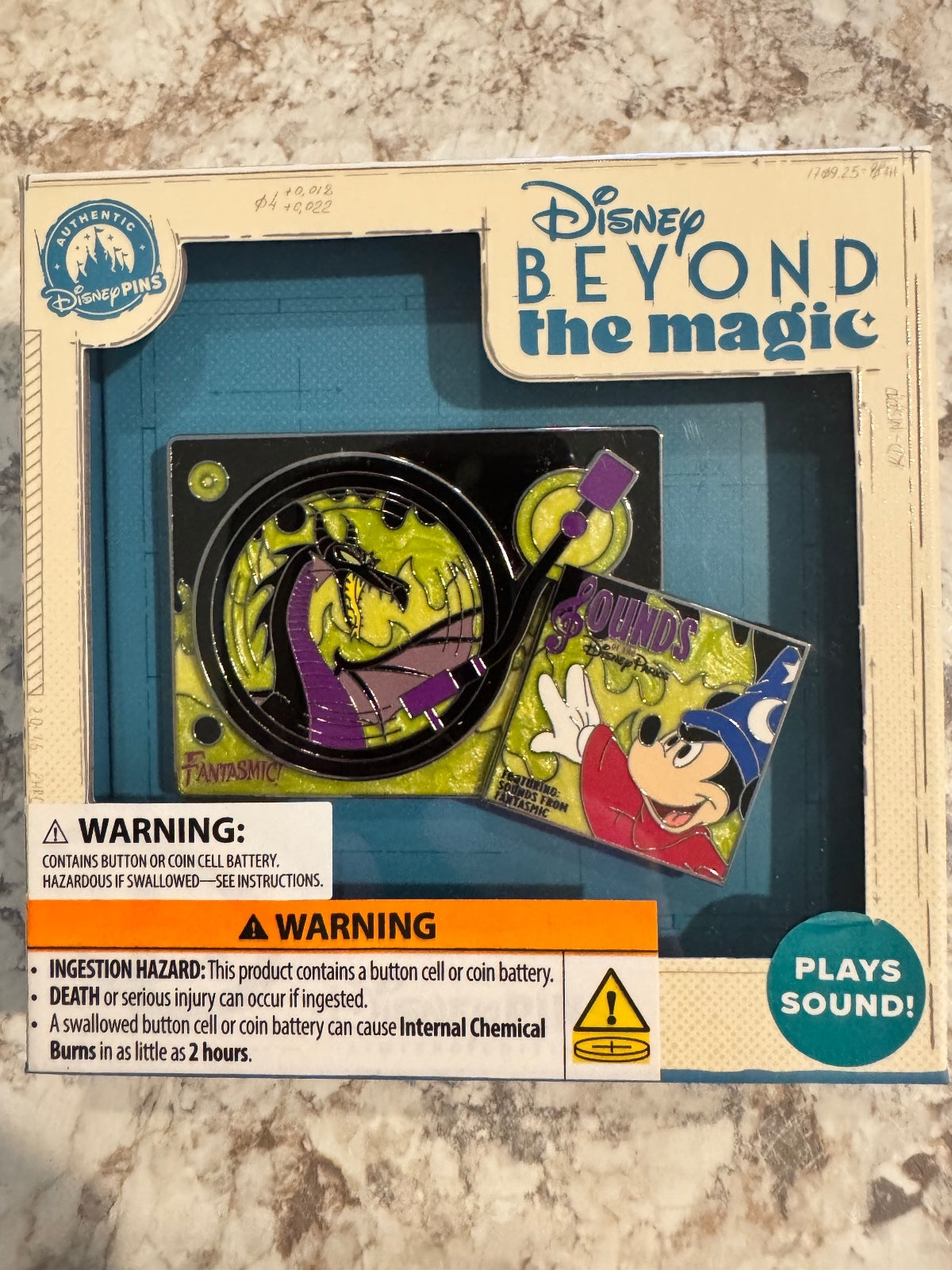 D23 Disney Beyond The Magic Sounds Of The Parks Record Pin LE750 Fantasmic