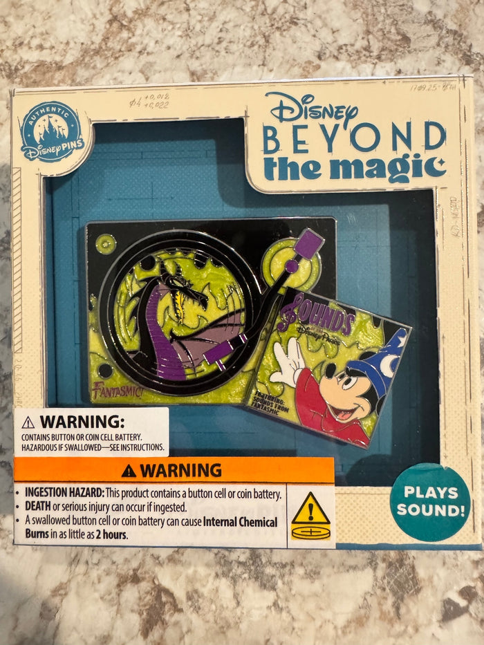 D23 Disney Beyond The Magic Sounds Of The Parks Record Pin LE750 Fantasmic