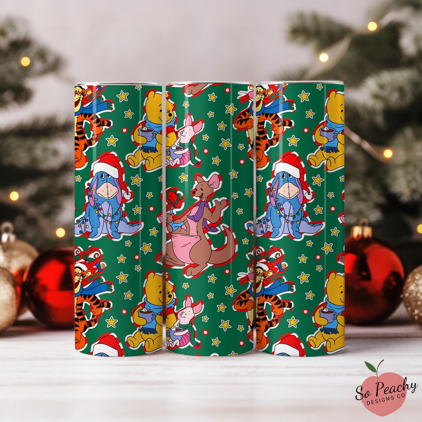Magical Tumbler, Christmas Tumbler, Pooh and Friends Tumbler