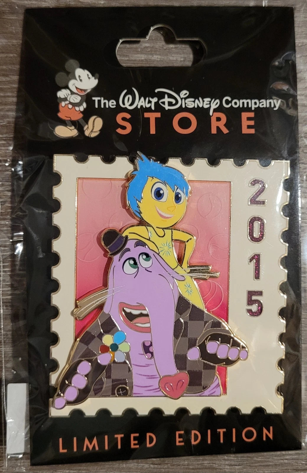 Disney D23 Expo 2026 DEC Joy and Bing Bong Pixar Stamp Pin LE 500 Inside Out